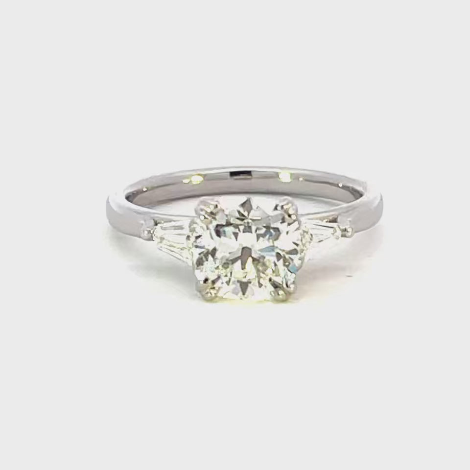 Cushion Cut Natural Diamond Ring