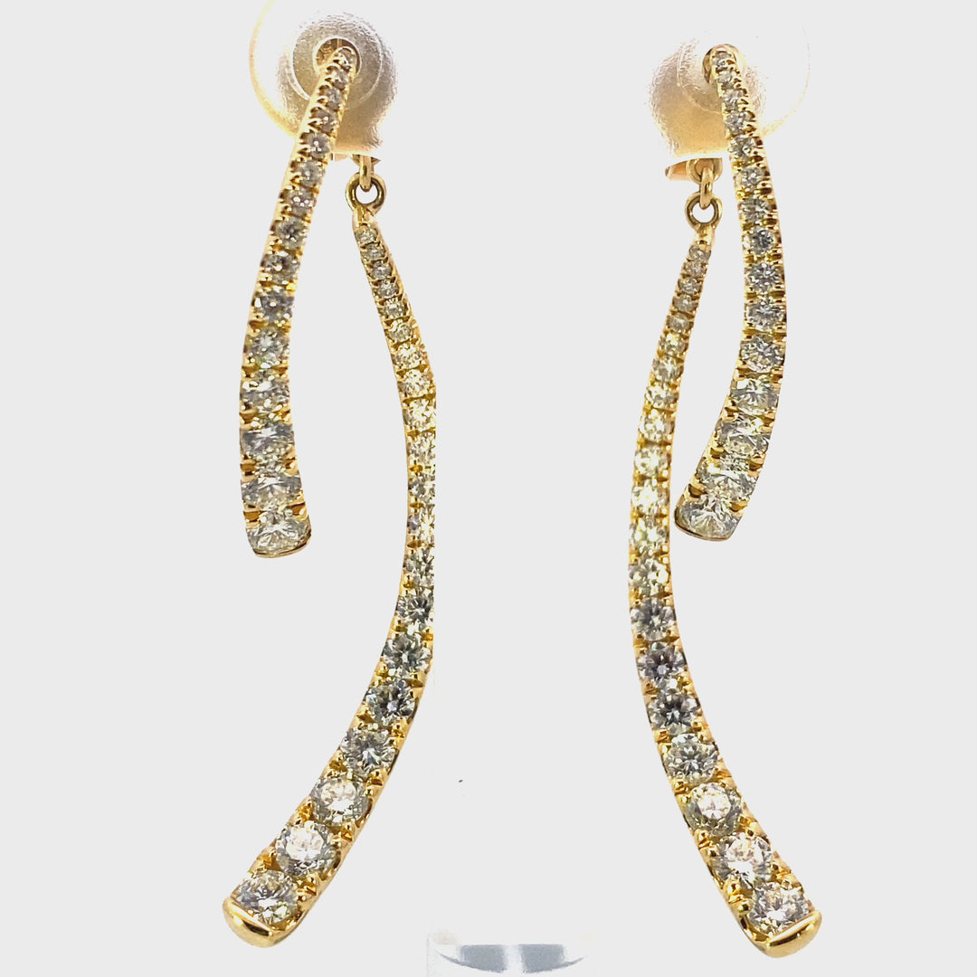 Double drop diamond earrings