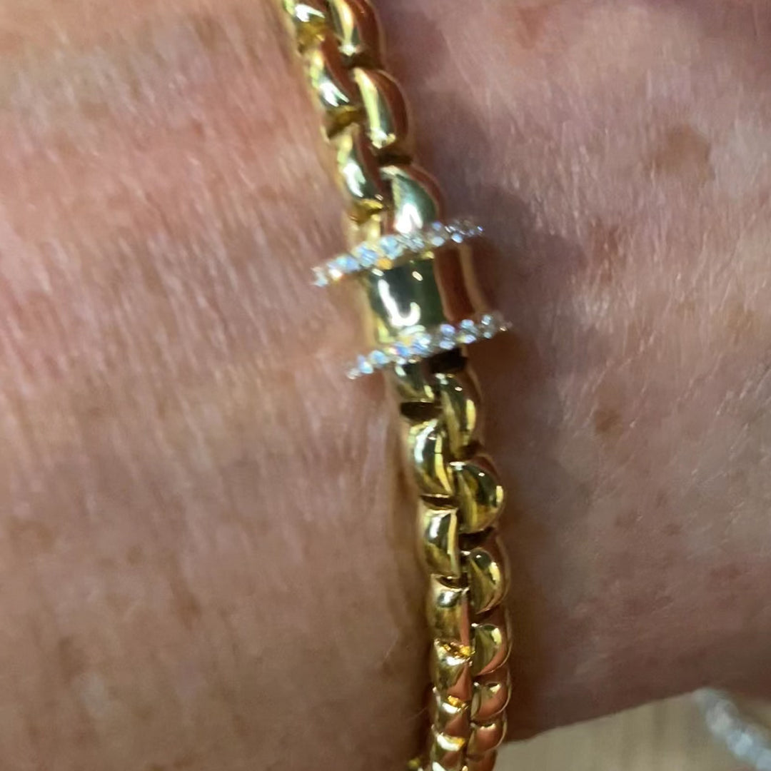 Video of Fope Eka 1 Flex'it bracelet diamond edge concave rondel