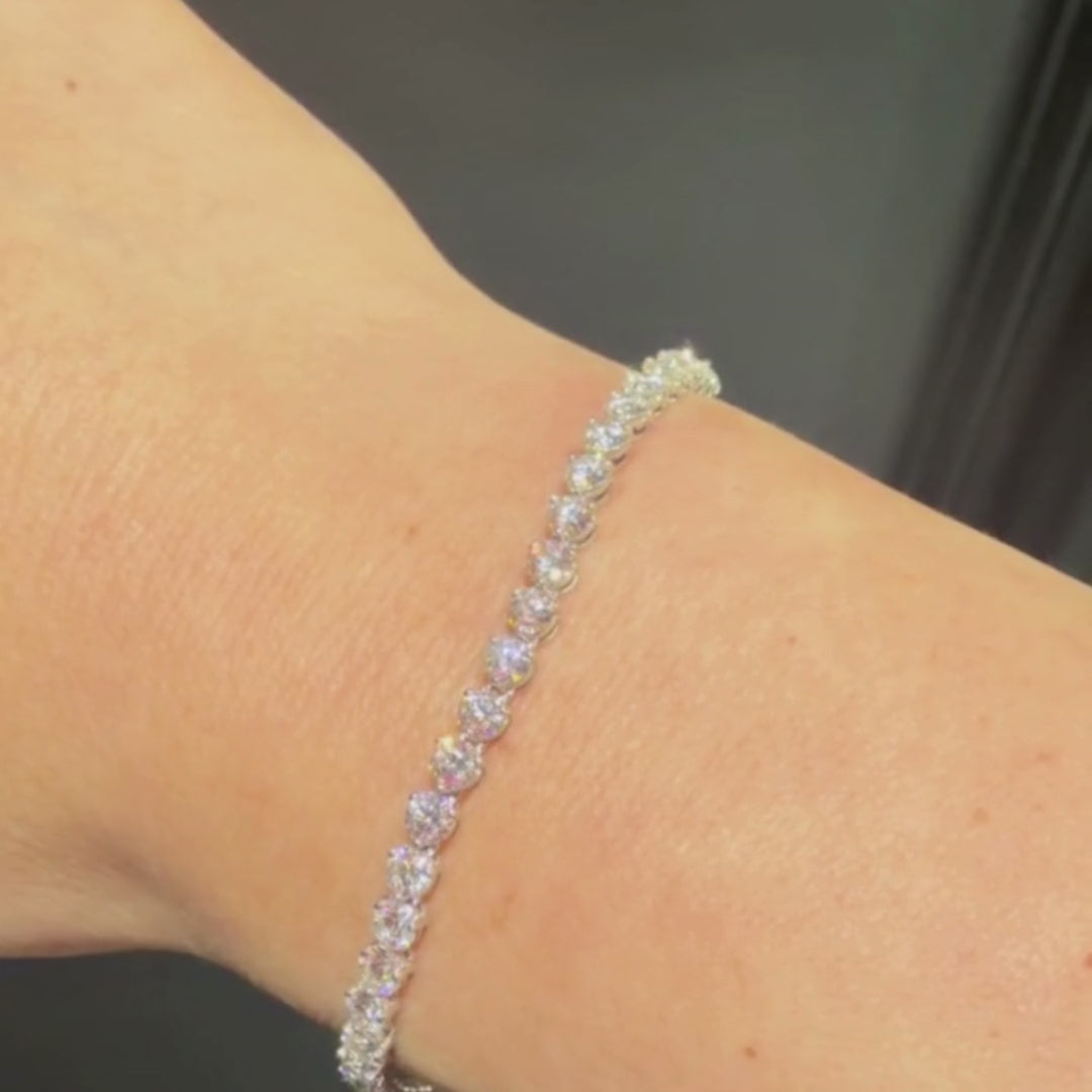 Natural Diamond Tennis Bracelet - Hearts on Fire Premium Diamonds