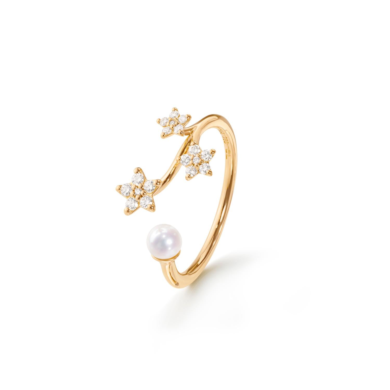 Ole Lynggaard Shooting star and pearl ring