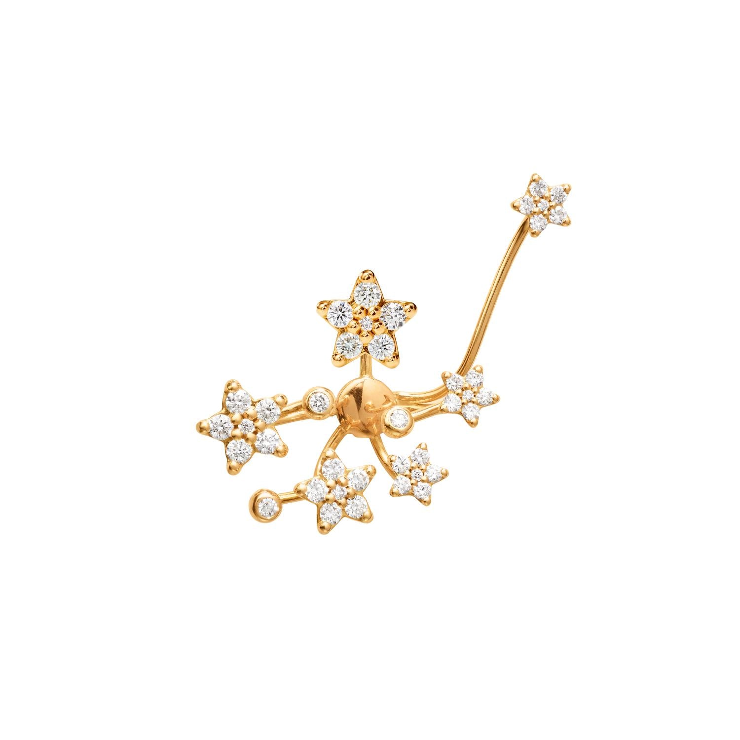 shooting star 5 star pendant for earring attached on to shooting star stud