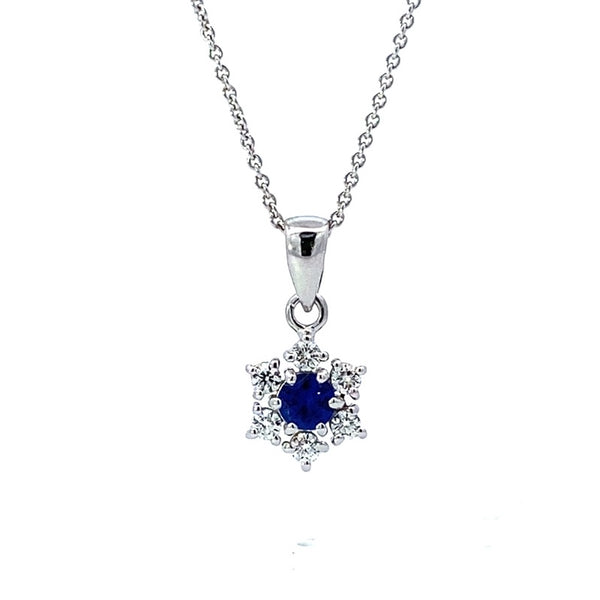 Sapphire and Diamond Star Pendant