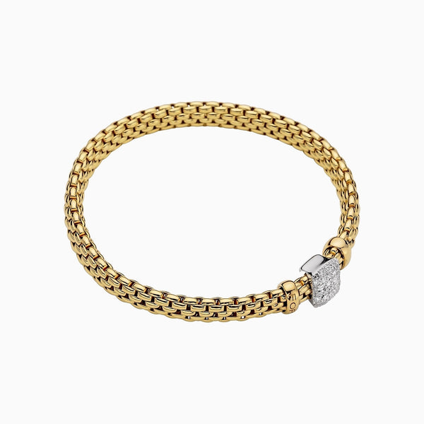 Fope Vendôme 18ct Gold Bracelet with Pave Diamonds