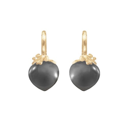 A2723-407 Grey moonstone dew drop earrings