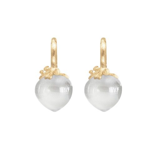 A2723-408 White moonstone dew drop earrings