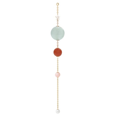 A2887-405 Ole Lynggaard Shooting Star Pendant | Aquamarine, Red & Rose Coral & White Pearl