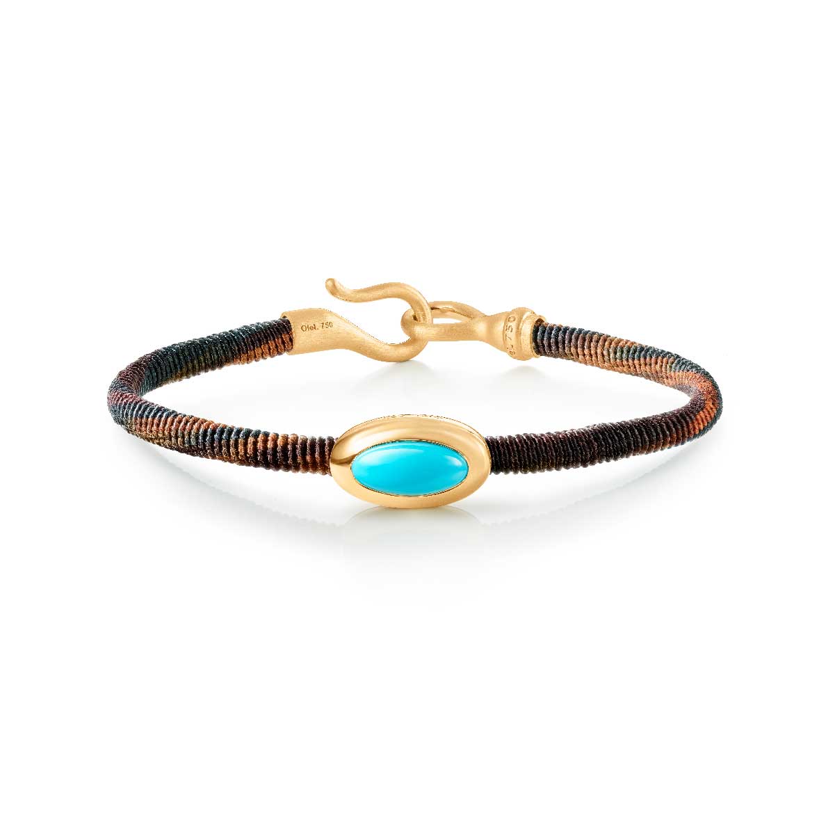 Turquoise life bracelet with 18ct gold
