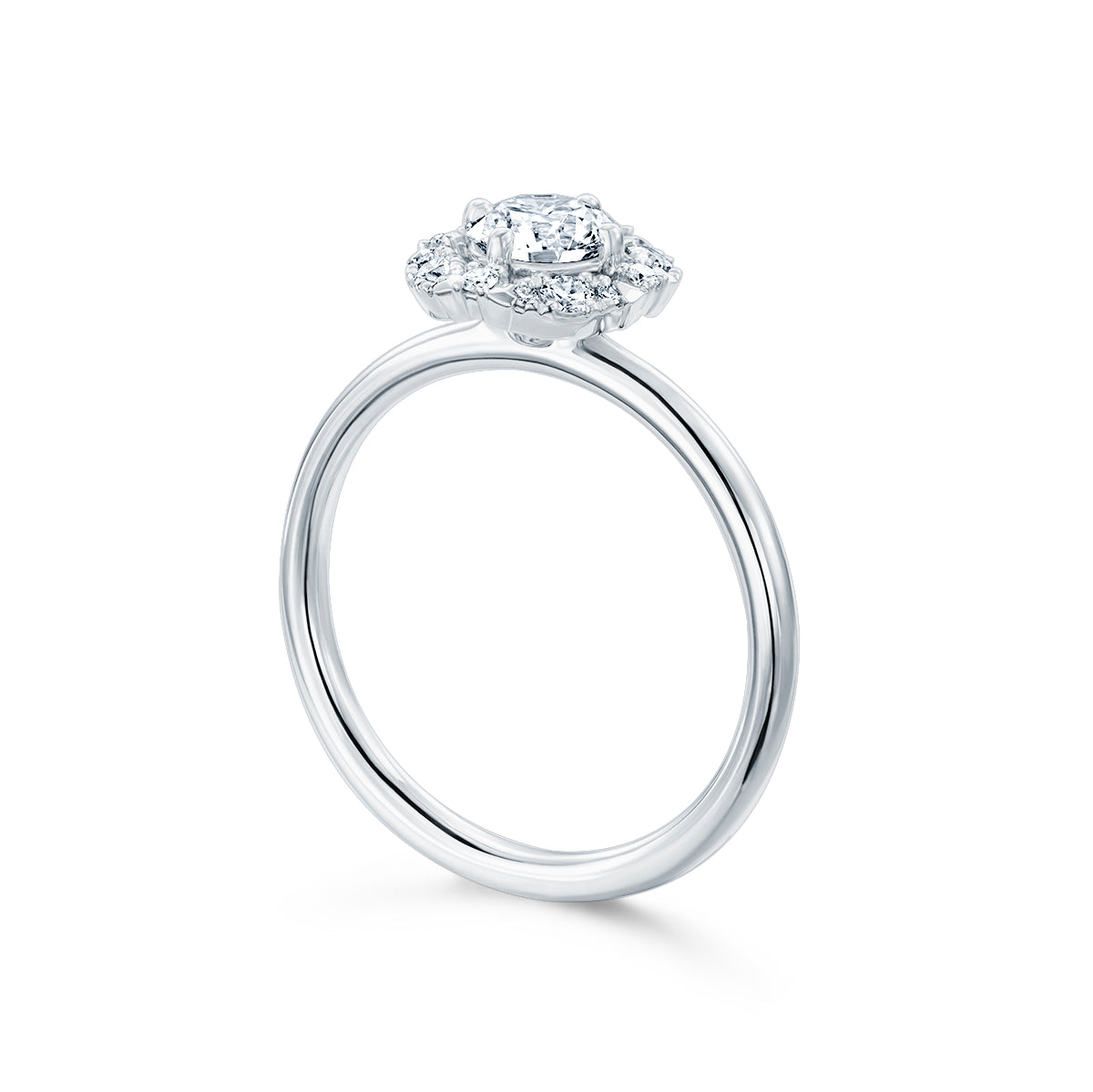 AERIAL MARQUISE HALO DIAMOND ENGAGEMENT RING