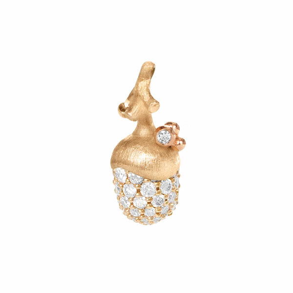 Ole Lynggaard Golden Forest Pendant - Small Acorn 18K Yellow & Rose Gold - Diamonds