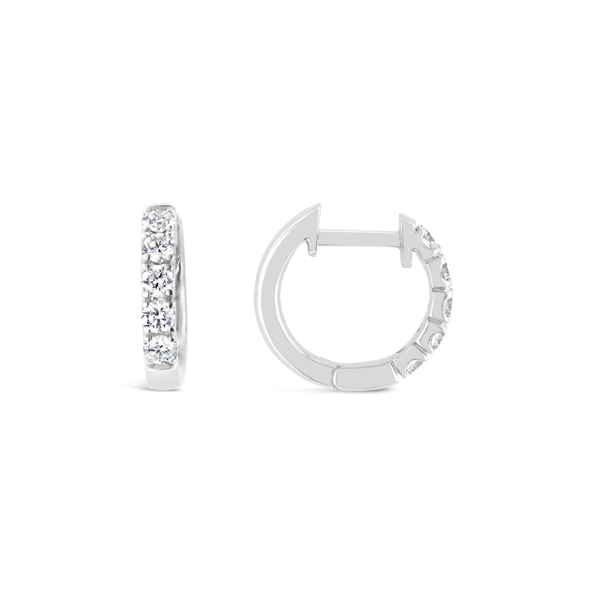 Diamond Huggie Earrings Mini – Trewarne Fine Jewellery