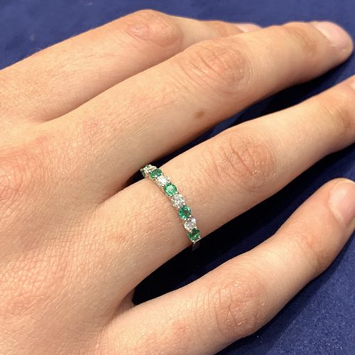 Emerald.dimaond.eternity.ring.model