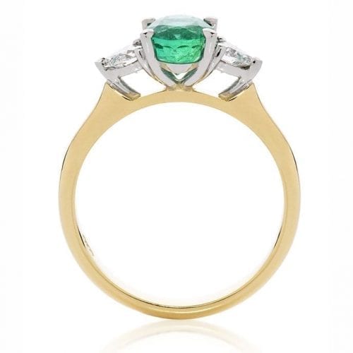 Iris Emerald Goddess Engagement Ring Trewarne Melbourne