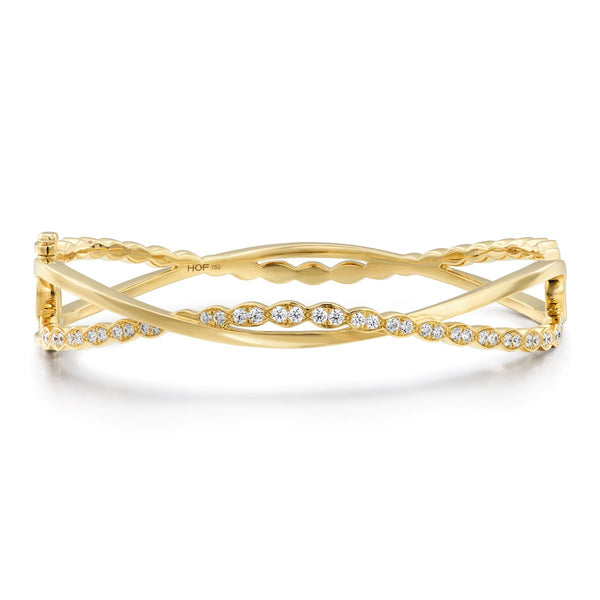 Hearts on Fire Yellow Gold Bangle 