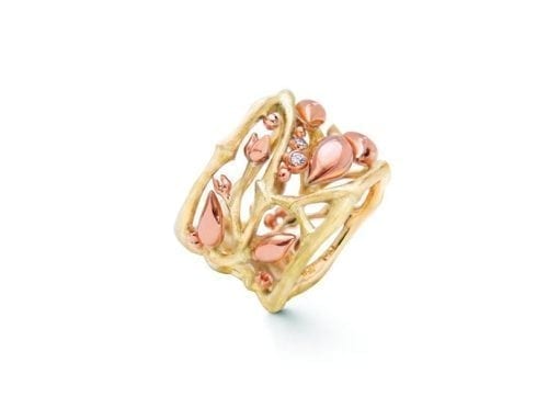 Ole Lynggaard Golden Forest Pendant Ring  18K Yellow & Rose Gold