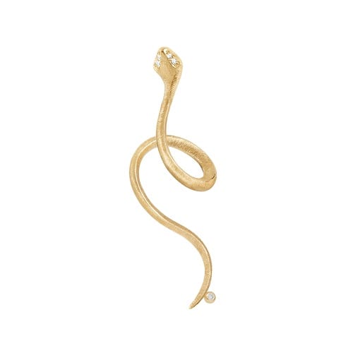 18ct yellow gold snake ring