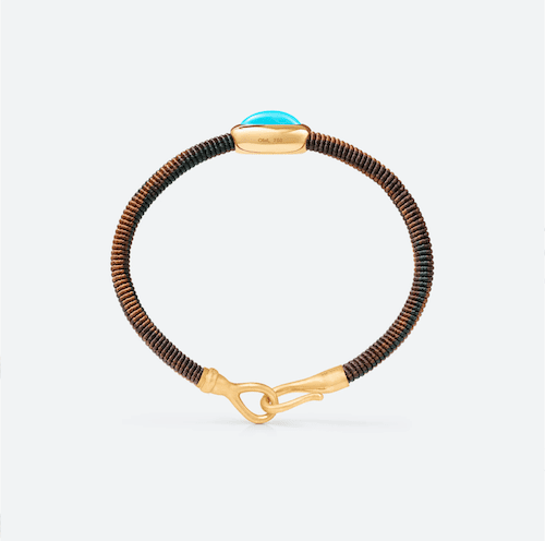 Life Bracelet with Turquoise 6mm Maroon Side