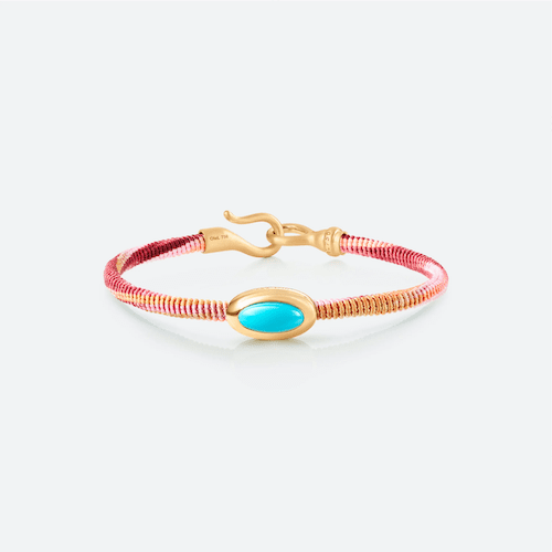 life bracelet 4.5mm with turquoise - berry