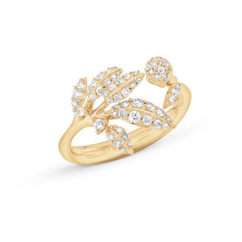 Ole Lynggaard Winter Frost diamond Set Ring in Yellow Gold 18k