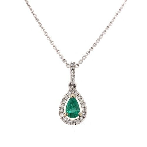 emerald.diamond.pearshape.halo_.pendant