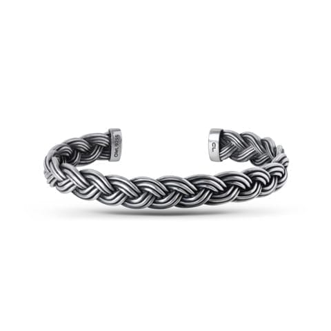 Ole Lynggaard Michel small braided bracelet in oxidised sterling silver