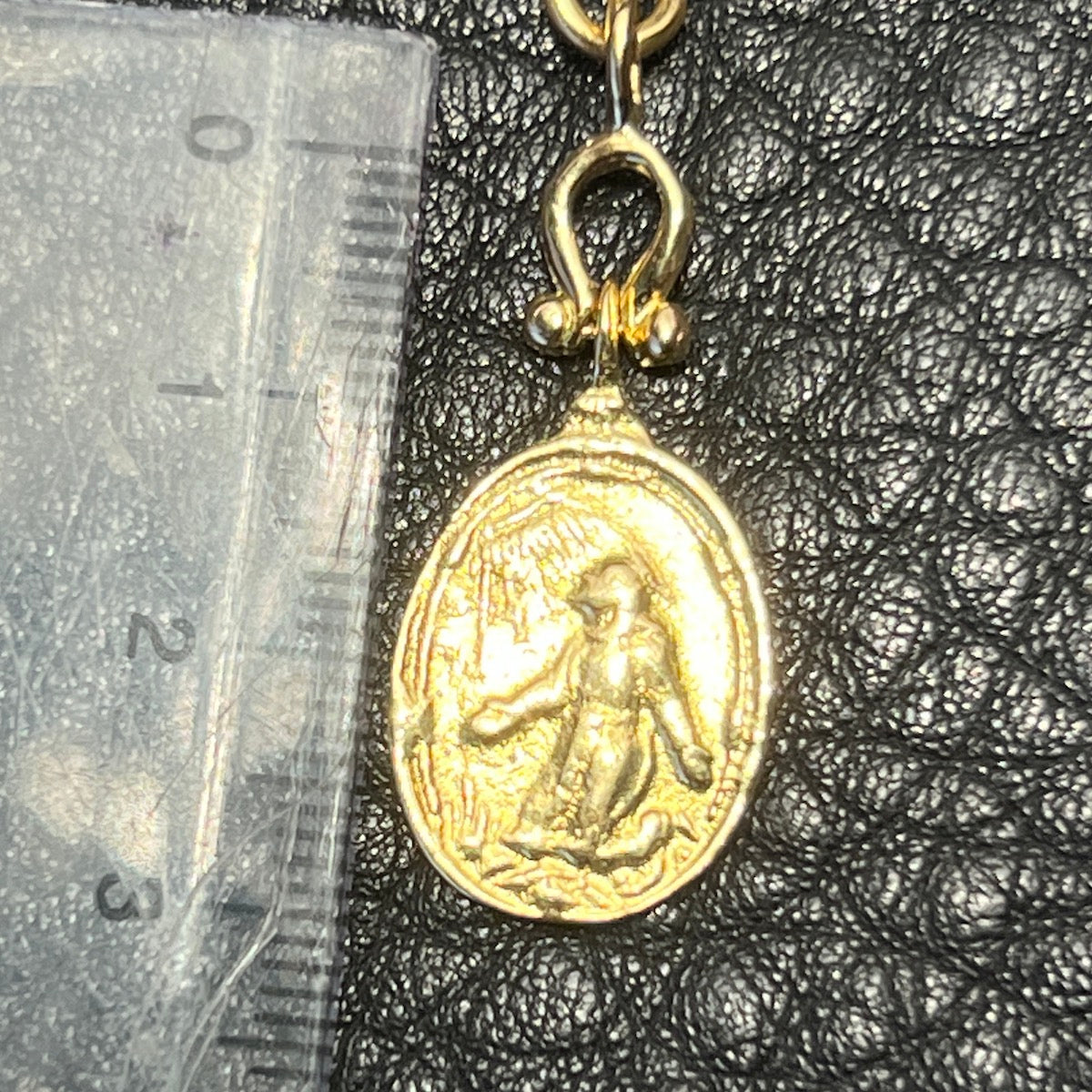 Gold Filled St. Francis of Assisi Pendant, Gold Filled Lite Curb Chain,  Small Size Catholic Medal, 1/2