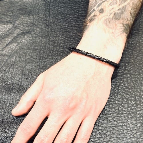 spiritman-woven-leather-bracelet-on-hand
